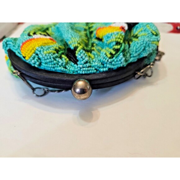 5 Elements Parrot Beaded Polti Clutch Bag - Picture 9 of 15